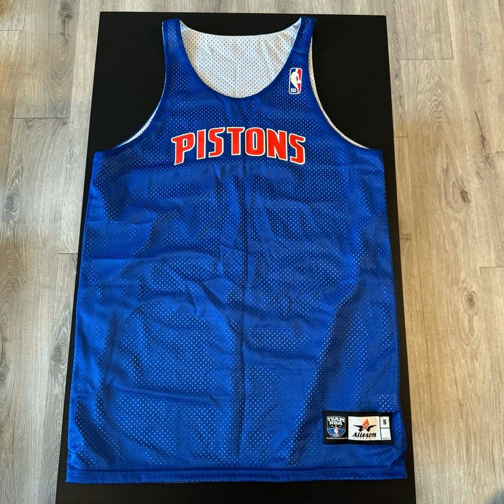 Men’s NBA Alleson Athletic Detroit Pistons Mesh Reversible #12 Jersey Size S